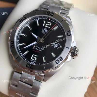 Swiss Tag Heuer Formula 1 CALIBRE 5 Bracelet Stainless Steel Black Face